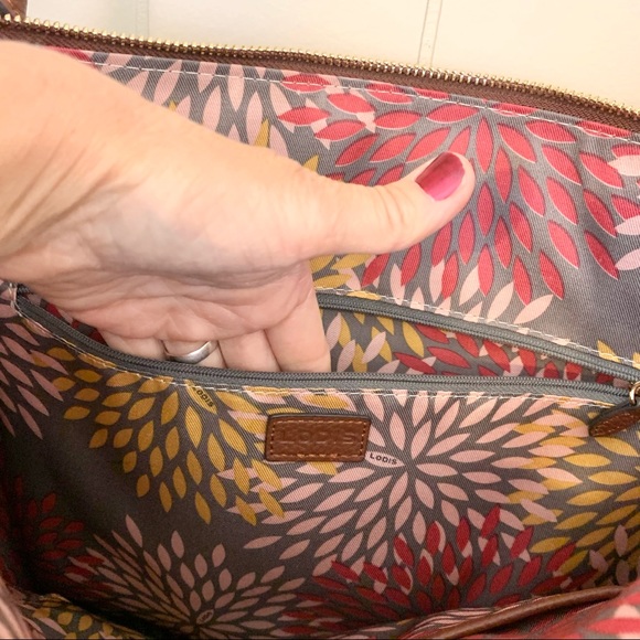 Lodis Brown Leather Tote Bag - Picture 5 of 14